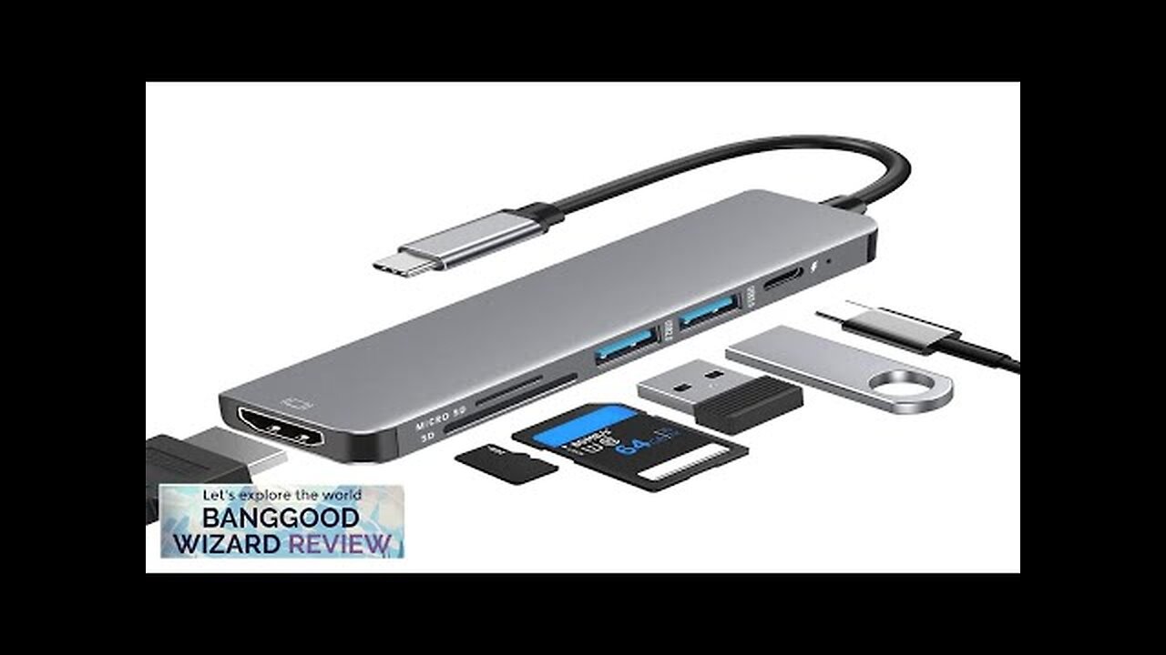 Bakeey 6-in-1 USB-C Hub Adapter HDMI 4K@30Hz USB3.0 USB-C Docking Station 100W Review