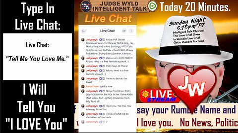 Live Stream LOVE CHAT 02 23 2025 Free: You Ask Me To Say I Love You-I Tell You I Love You-That's It!