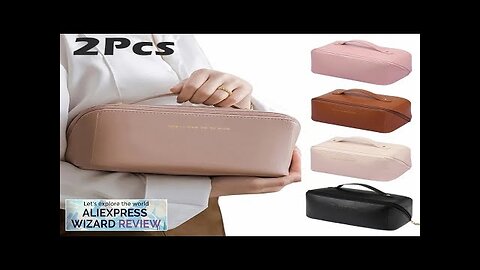 2Pcs Cosmetics Storage Kit Large Capacity Travel Toiletry Bag Makeup Bag Ins Review