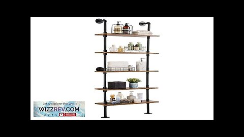 VEVOR Industrial Pipe Shelf 5 Tier 24x9.84in Wall-Mount for Kitchen Bedroom Review