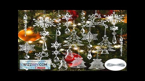 18Pcs Christmas Ornaments Set Christmas Tree Decorations Crystal Ornaments 9 Designs Review