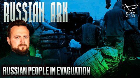 Russian people in evacuation