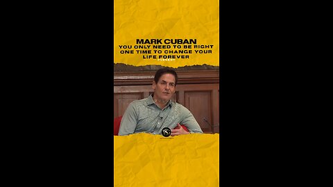 @mcuban You only need to be right one time to change your life forever