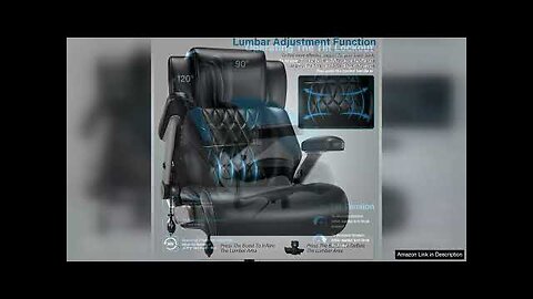 Big and Tall 500lbs Office Chair Adjustable Lumbar Support 3D Flip Review