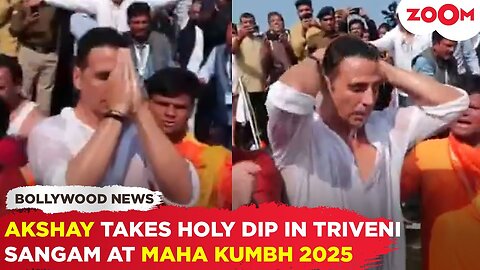 Akshay Kumar takes a HOLY DIP in Triveni Sangam at Maha Kumbh 2025 in Prayagraj: Video goes VIRAL!