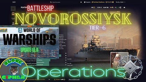 *PREMIUM SHIP* Soviet Battleship Tier-6 NOVOROSSIYSK in Ops mode | World of Warships