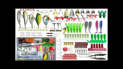 Fishing Lure Set 18/21/59/142pcs Mixed VIB Lure Kit Soft Lure Minnow Popper Review