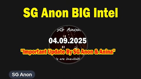 SG Anon BIG Intel Mar 9: "Important Update By SG Anon & Anina"