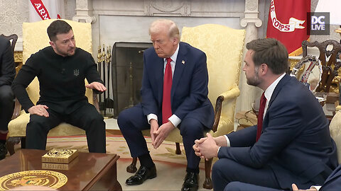 President Trump and Ukrainian President Zelenskyy At A Fiery Meeting In The Oval Office.