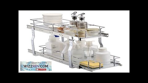 2-Tier Wire Pull Out Cabinet Under Sink Organizer 8.5x21 Inch Drawer Basket Review