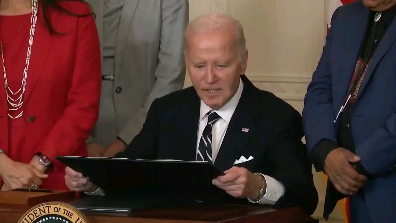 Biden has no idea where he is or what he's doing as he signs a new national monument