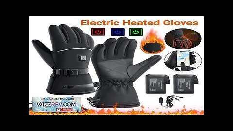 Motorcycle Heated Gloves Battery Powered Electric Heated Gloves Touch Screen Waterproof Review