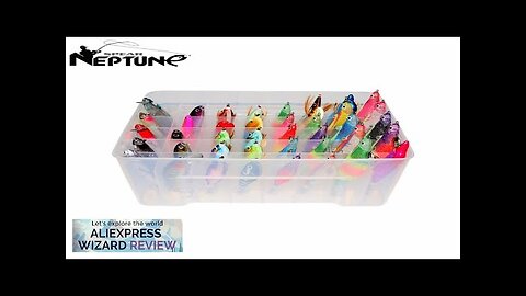 New 40 Grids Plastic Fishing Tackle Box Lined Box Webfoot Octopus Egi Review