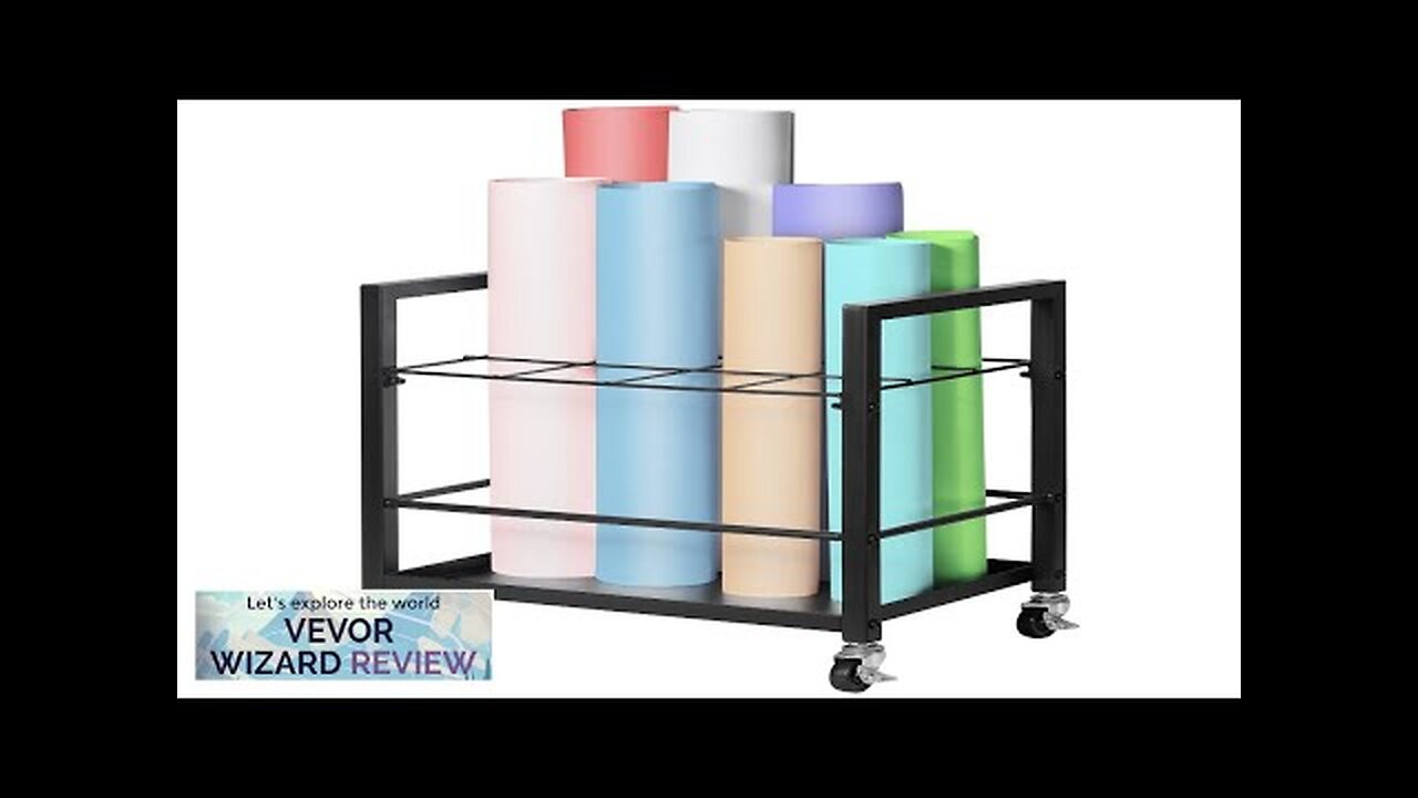 VEVOR Blueprint Storage Rack 12 Slots Mobile Roll File Holder for Architectural Review