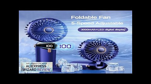 USB Handheld Mini Fan Foldable Portable Neck Hanging Fans 5 Speed USB Review