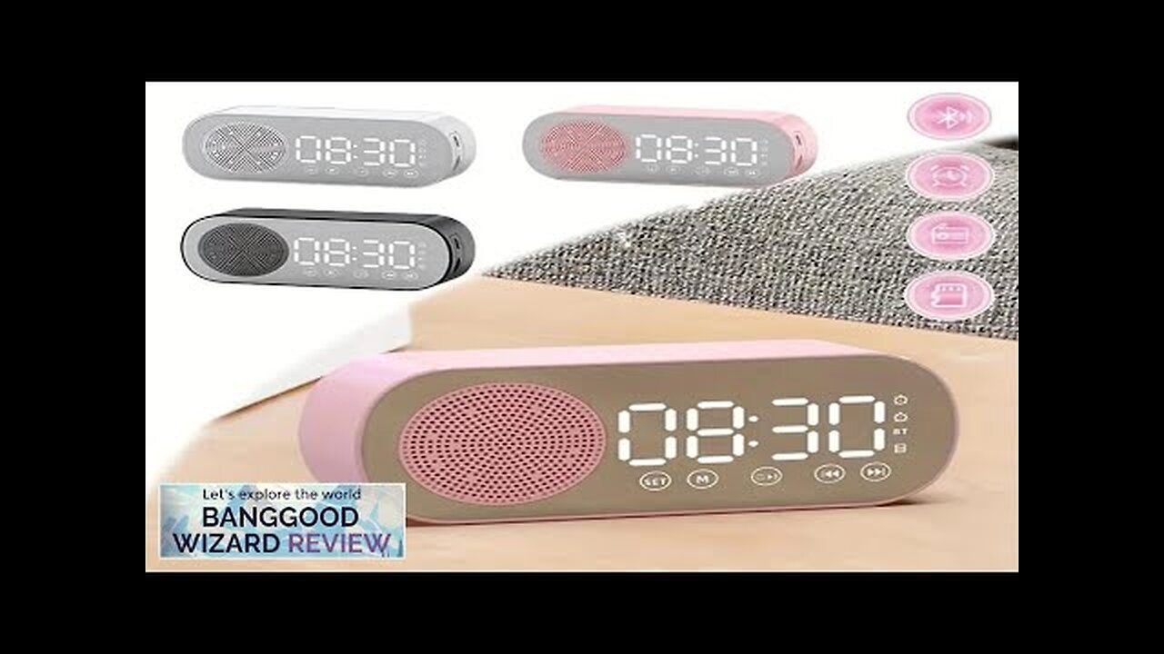 Multifunctional LED Mirror Digital Alarm Clock with Wireless bluetooth Speaker Review