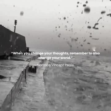 When you change your thoughts, remember to also change your world.