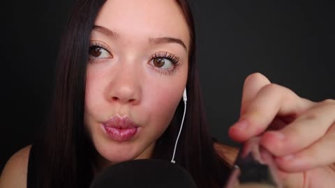 ASMR_ MOUTH SOUNDS AND MIC BRUSHING