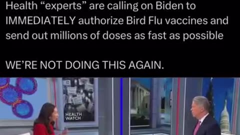 BIDEN URGED TO RUSH APPROVAL OF BIRD FLU SHOT TO SETUP TRUMP