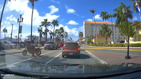 Motorcycle Rear Ends Car At Crosswalk