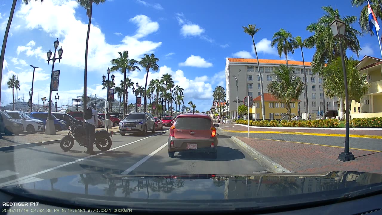 Motorcycle Rear Ends Car At Crosswalk