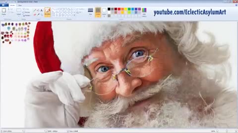 Unbelievably Realistic Microsoft Paint Art : Santa Claus Speed Painting Time Lapse