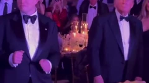 trump and elon do the trump dance on new years eve