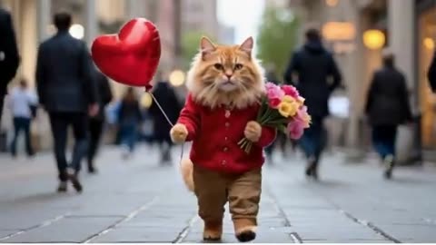 Cats on valentine day