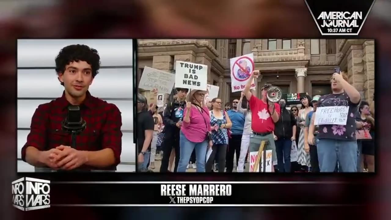 InfoWars Goes Undercover At Massive Leftist Protest Against Trump Elon Musk 2-6-25