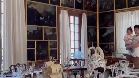 XVIII century elevator table allowing hosts and guests to dine without the presence of servants in St. Petersburg Russia