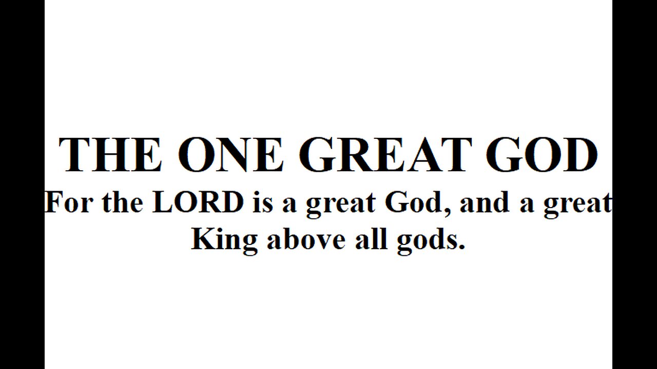 GREAT GOD