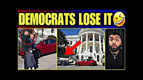 MUST SEE!! Elon Musk & Trump Hilariously TROLL Democrats by Flooding White house with TESLA Cars