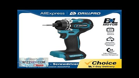 Drillpro 20+1 Torque 1/4inch Brushless Electric Screwdriver Cordless 280N.m Electric Drill Review