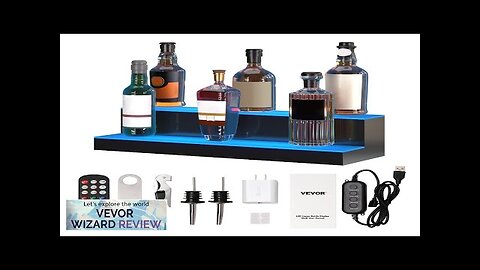 VEVOR LED Lighted Liquor Bottle Display Bar Shelf RF & App Control Review