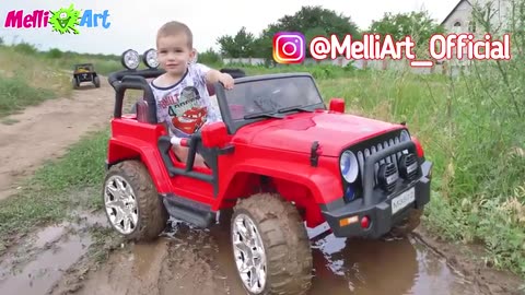 "Joyful Moments: Child Playing with a Toy Car"