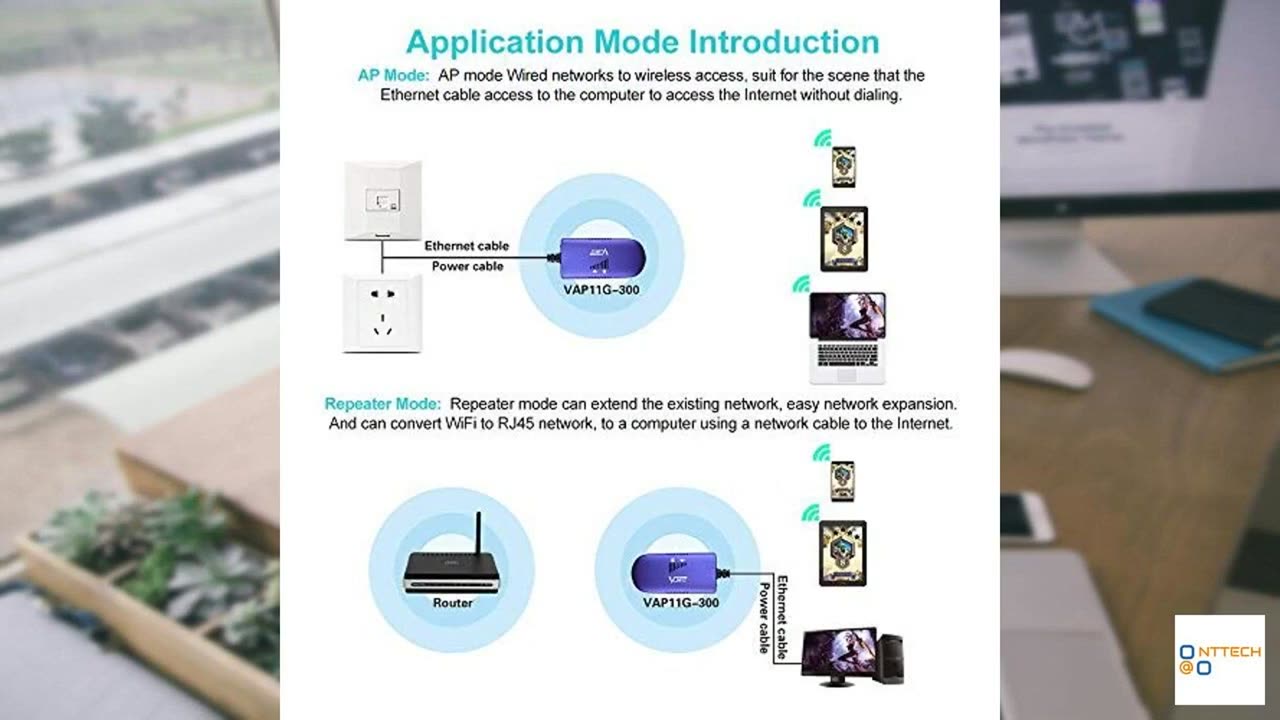 VONETS WiFi to Wired WiFi Bridge Ethernet/Signal Repeater