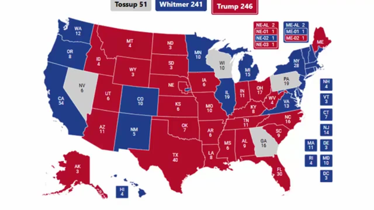 Alternate History 2024 Election Prediction - Gretchen Whitmer vs Donald Trump