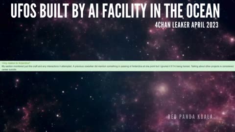 4chan Anon says UFOs come from an AI manufacturing base under the oceans