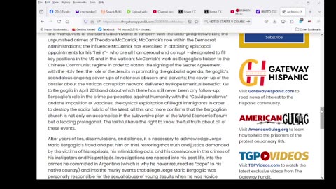 the Pope is already deceased”