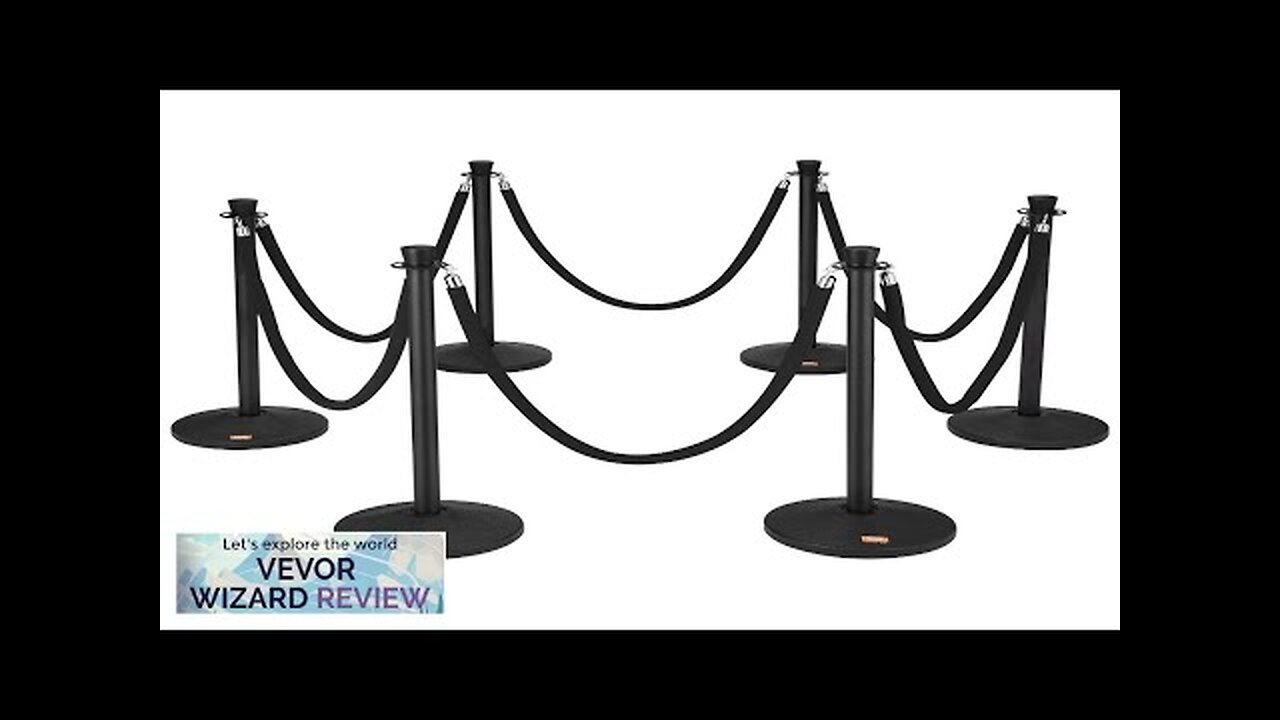 VEVOR Stanchion Post with Velvet Rope 6-Pack Crowd Control Stanchion with 6PCS Review