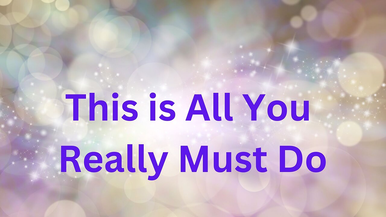 This is All You Really Must Do ∞Thymus: Channeled by Daniel Scranton