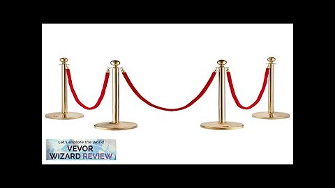 VEVOR Stanchion Post with Velvet Rope 4-Pack Crowd Control Stanchion with 3PCS Review