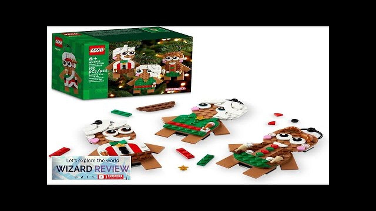 LEGO Gingerbread Ornaments Building Toy Festive Gingerbread Décor Great Family Activity or Review