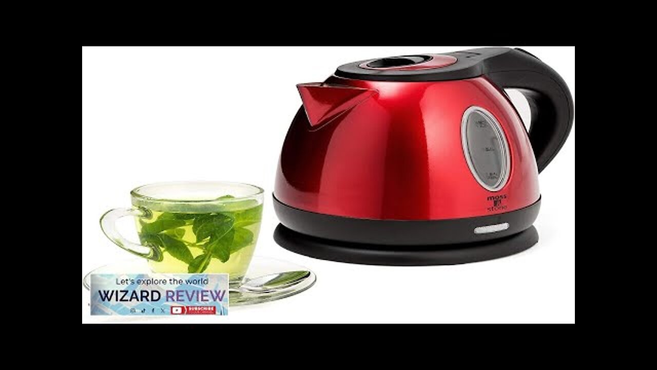 Moss & Stone Stainless Steel Small Electric Kettle Red Color Cordless 1.2L Review