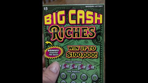 💰💥 Big Cash Riches $5 Missouri Lottery Ticket – Chasing the $100,000 Claimer! 🎯🤑