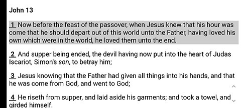 The Gospel of John ch 13