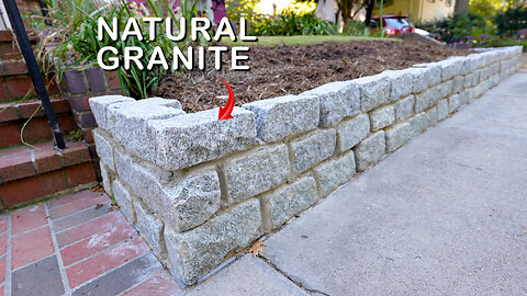 I built an antique cobblestone retaining wall