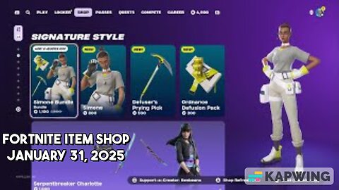 Fortnite Item Shop|January 31, 2025(*New* Simone Bundle)