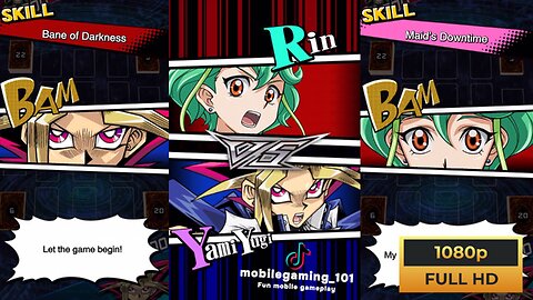 [1080p Raw Uncut] Yami Yugi Dark Magician VS Rin Dragonmaid , 闇遊戯 VS リン , 遊☆戯☆王 デュエルリンクス