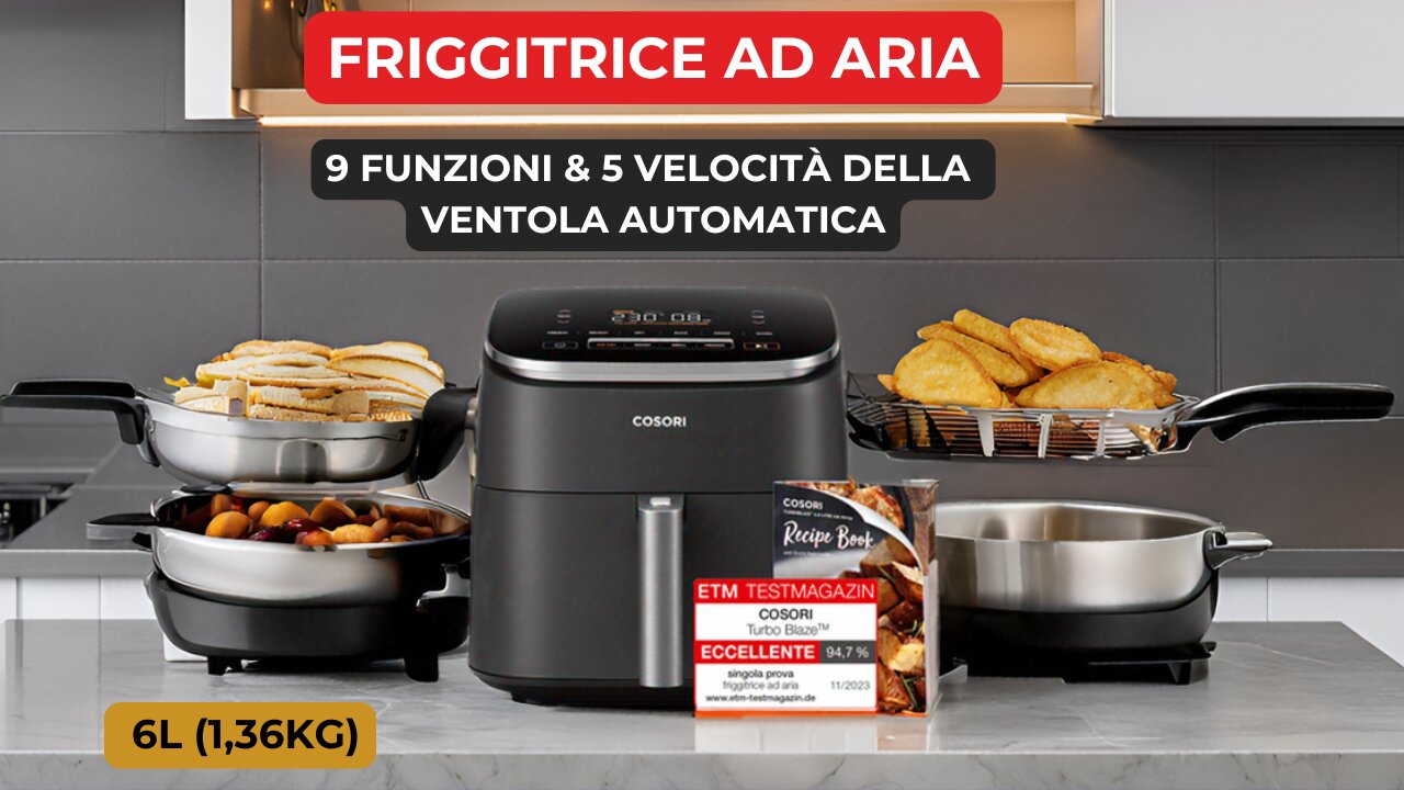 Cosori TurboBlaze 6L: La Friggitrice ad Aria che Rivoluziona la Tua Cucina